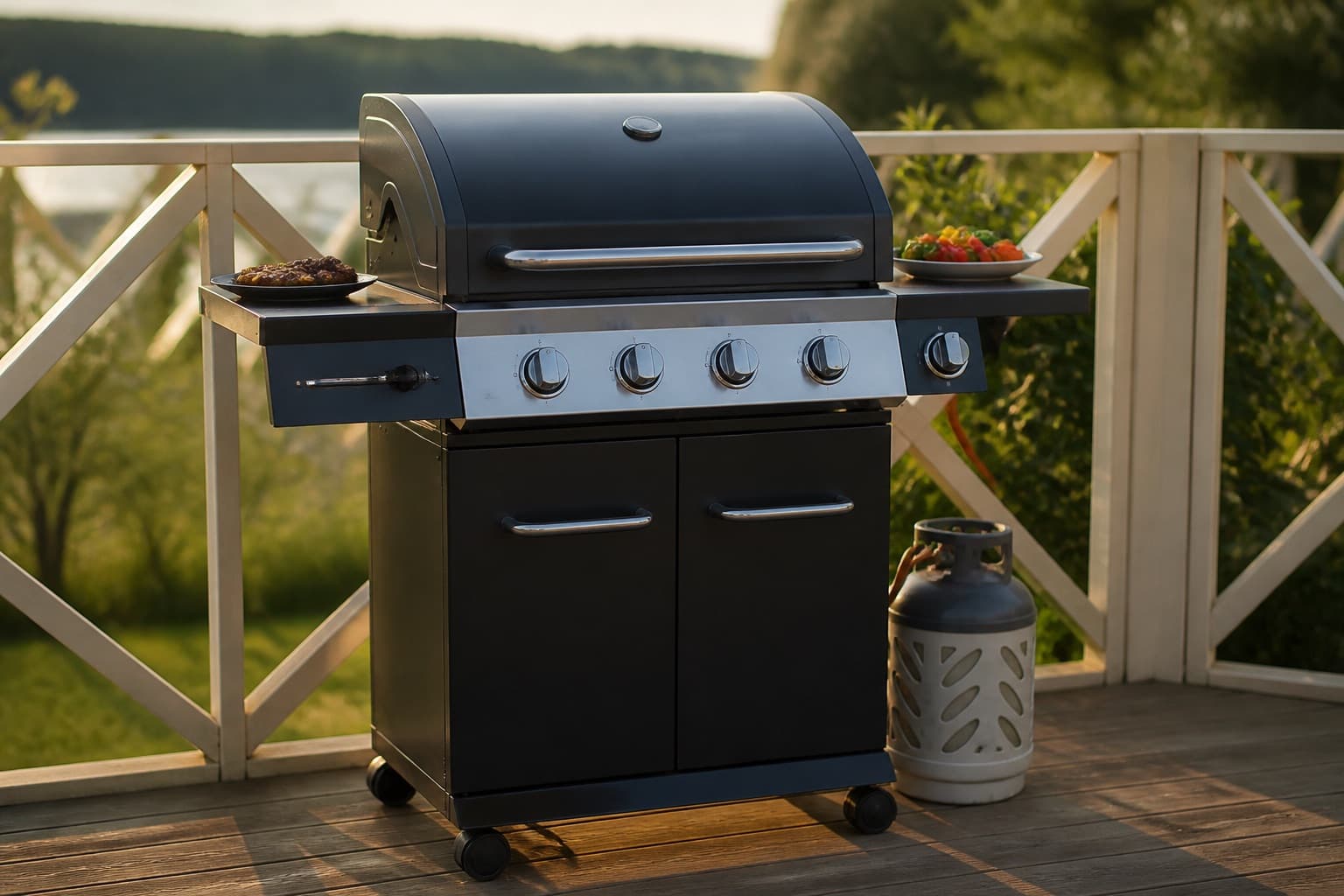 Gasolgrill med P6-flaska - gasol för matlagning i Skåne